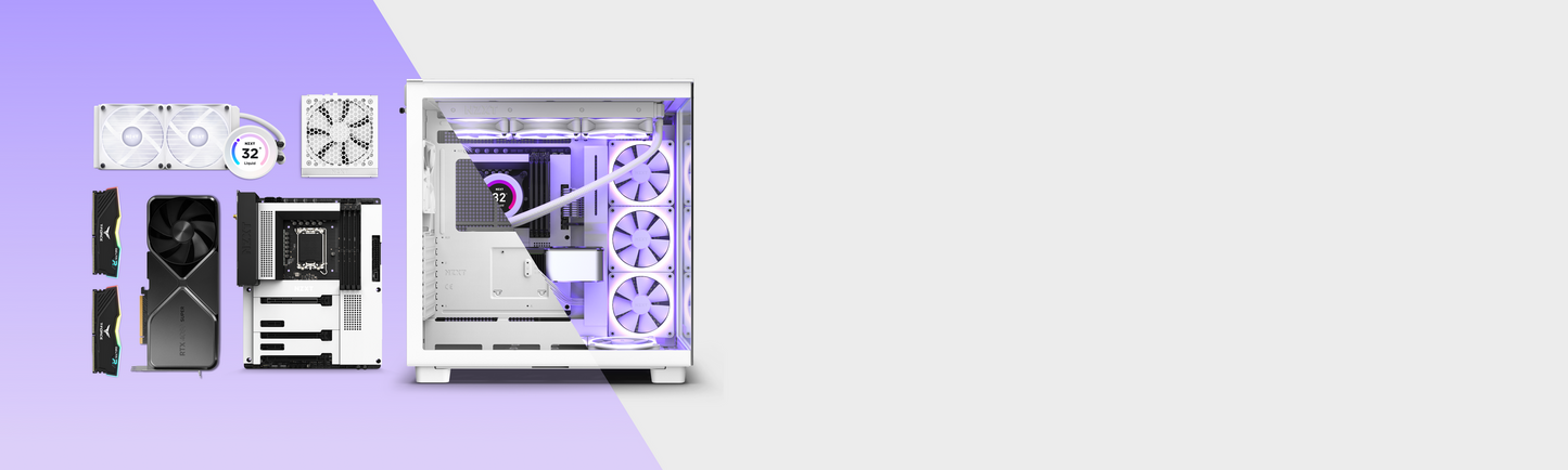 Custom Workstation Build - PC components and assembled system
