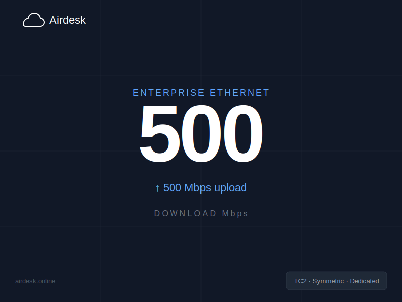 Airdesk Enterprise Ethernet 500Mbps