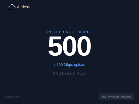 Airdesk Enterprise Ethernet 500Mbps